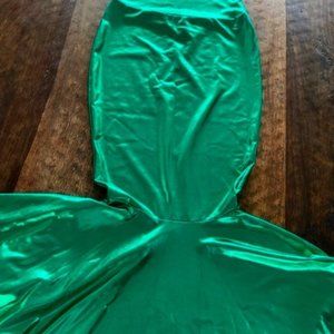 Halloween Ladies Mermaid Green Skirt Shimmer Size S